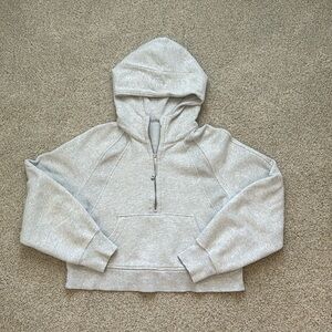 Lululemon Scuba Oversized Half-Zip Hoodie, Heathered Core Ultra Light Grey